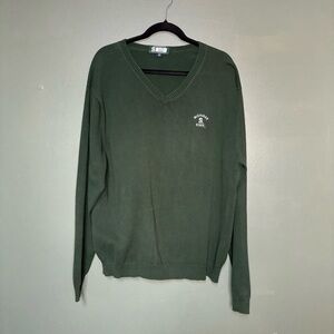 Vintage MSU Dark Green V-Neck Sweater